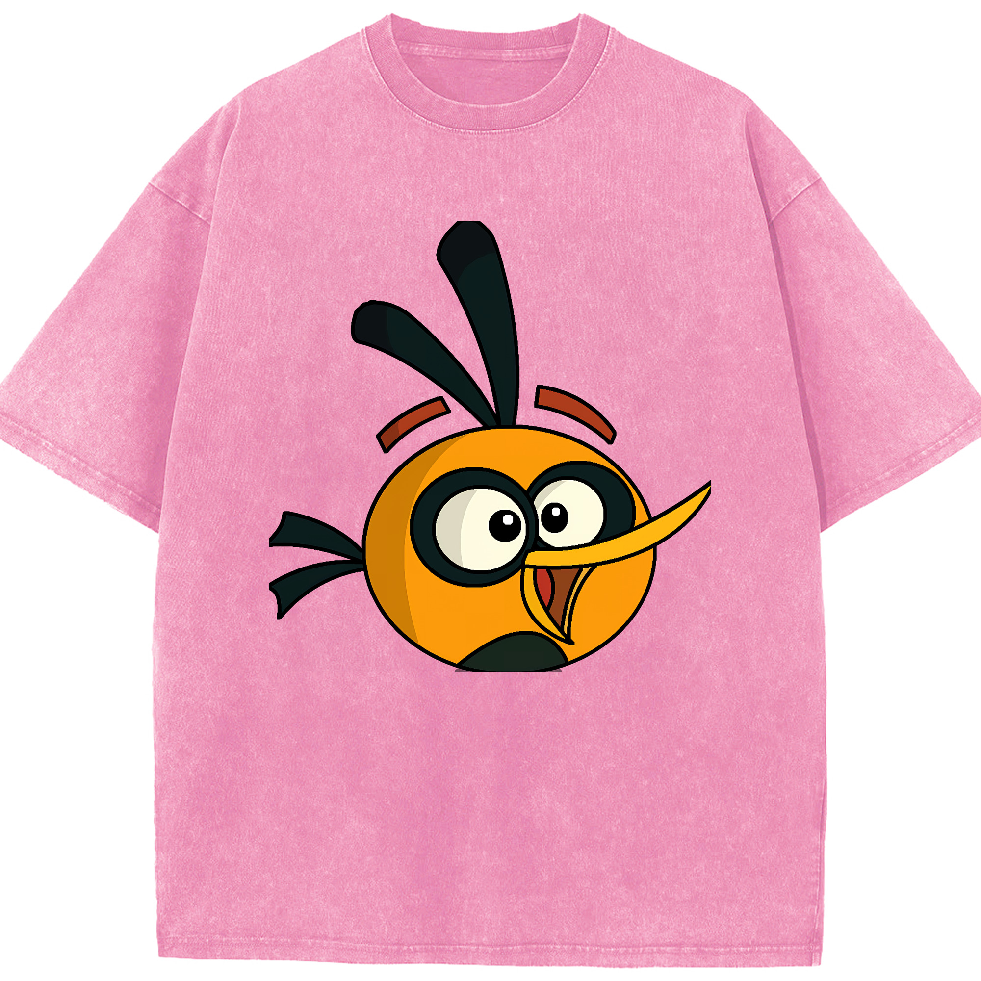 （画像用） Angry Birds アングリーバード 綿100% ヴィンテージ風 半袖Tシャツ（フロントプリント）
